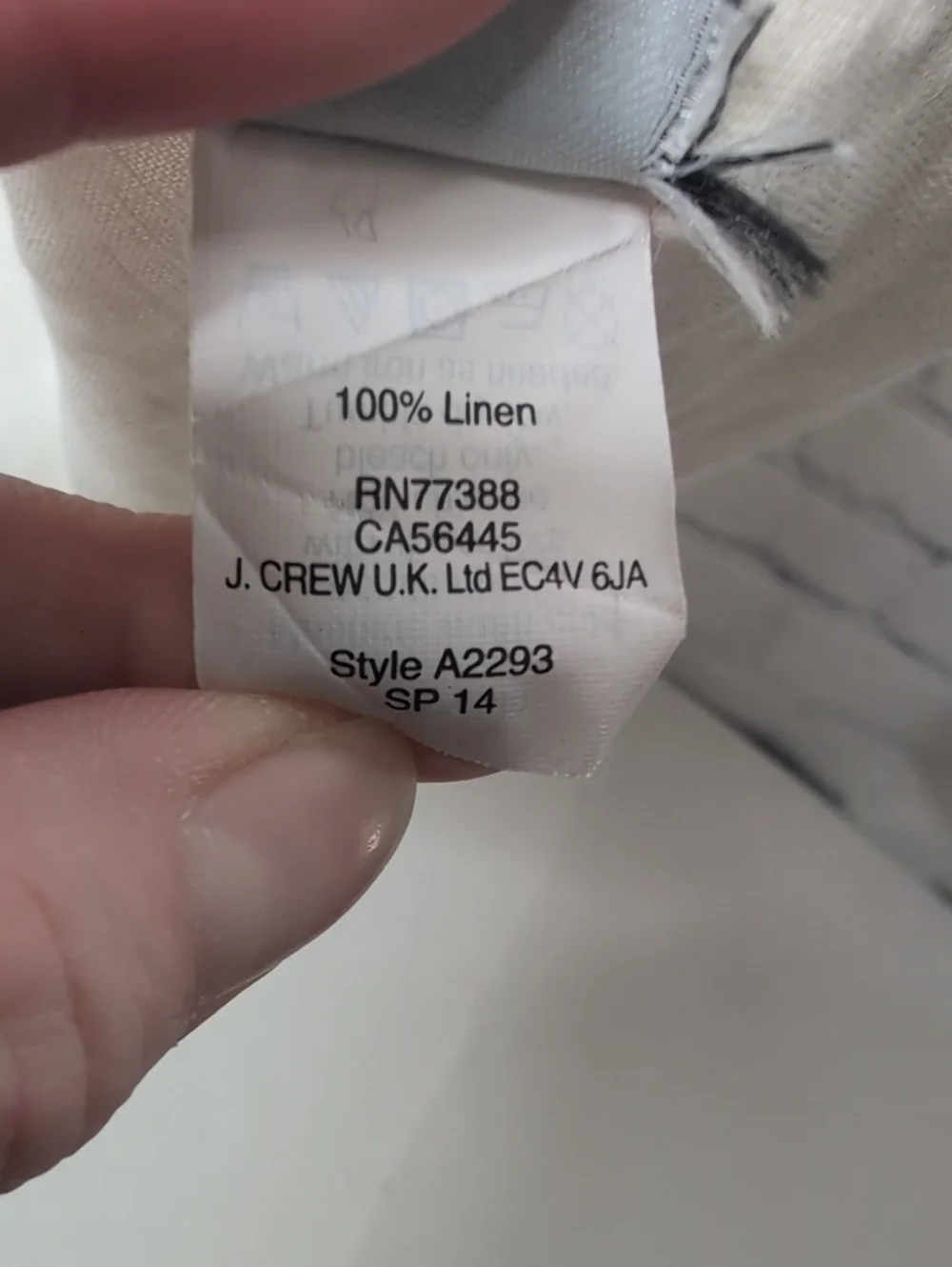 J. Crew Slim Fit Irish Linen Long Sleeve Button Down In Oatmeal/Cream